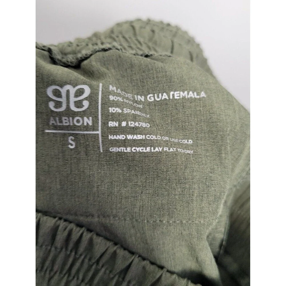 Albion green pull on ankle jogger casual athleisure pants size small petite